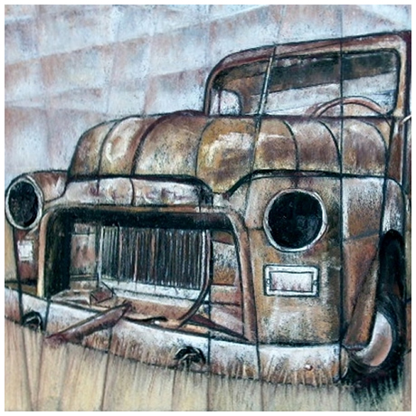 Rusting Derelict - pastel